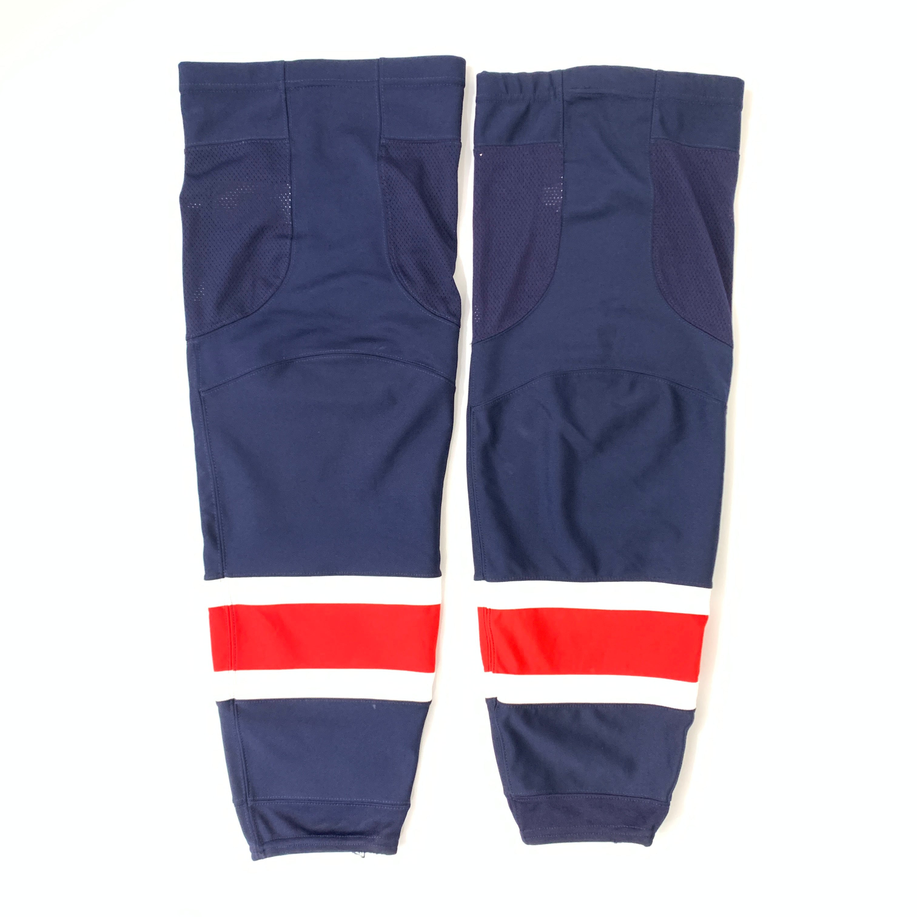 LNH - Chaussettes de hockey Adidas Pro Stock d'occasion - Capitals de Washington (bleu marine)